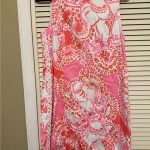Lilly Pulitzer Pink and White Midi Dress